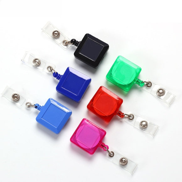 232625 Retractable Square Badge Reel with Pinch Clip