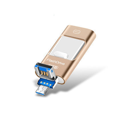 USB Flash Drive Compatible with Phone and PC Gold