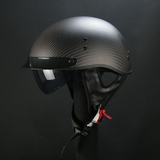Carbon Fiber Open Face Sun Shield Crusie Motorcycle Helmet