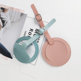 Circle Suitcase PU leather Tag for Travel