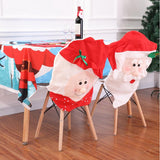 Wholesale Classic Red Santa Hat Chair Cover Christmas Decoration