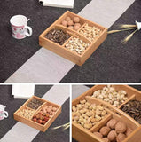 Natural 100 % Wooden Bamboo Food and Snack Storage Tray Serving Trays