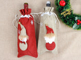 Merry Christmas Ornaments Decor Wine Bottle Bag