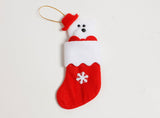 Mini Christmas Stockings Knife Spoon Fork Bag for Xmas Party Dinner Table Supplies