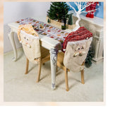 Good Quality Wholesale Christmas Decorative Cartoon Santa Design Chair Back Covers