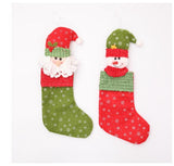 Fashion Colorful Christmas Decoration Supplies Snowman Socks Gift Ornaments
