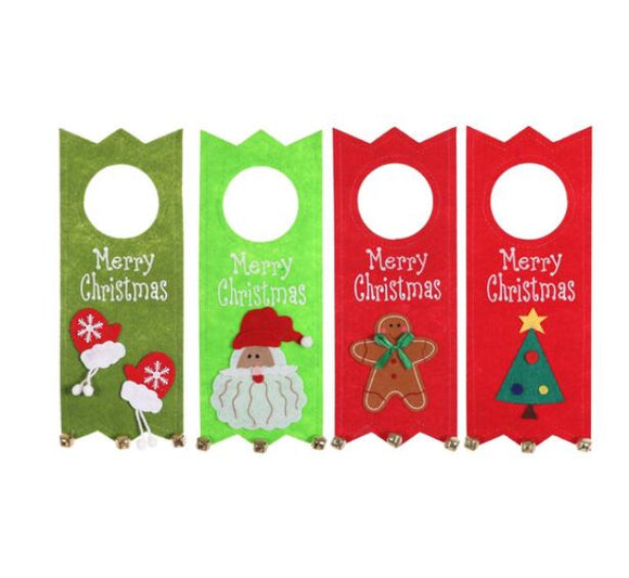 Wholesale Santa Snowman Reindeer Christmas Decoration Door Hangers for Holiday Party