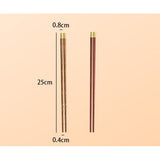 5 Pairs Sets Reusable Chopstick Wood Wedding Chopsticks with Gift Box