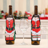 Christmas Wine Bottle Cover Decor Mini Apron Wine Bottle Cloth