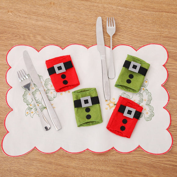 Xmas Party Dinner Table Decor Knife And Fork Storage Bags