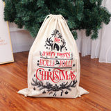 Wholesale Personalised Sublimation Classic Style Christmas Santa Sacks Gift Rope Cotton Bag