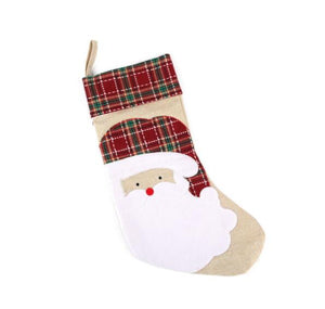 Christmas Stocking Santa Gift Bgs Burlap Stocking for Party