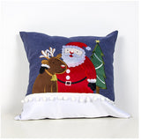 Merry Christmas Pillow Case Santa Cushion Cover for Decoration