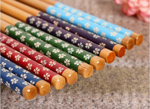 Wholesale Bulk Cheap Prices Japanese Korean Style Reusable Bamboo Wood Chopsticks