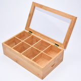 Natural Bamboo Tea Box Storage