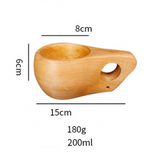 Wholesale Japanese Style wooden Teacup Retro Wooden Small Cup Creative Coffee Cup