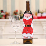 Christmas Wine Bottle Cover Decor Mini Apron Wine Bottle Cloth