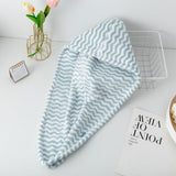 Wholesale Customized Microfiber Wave Striped Hair Drying Towel Wrap