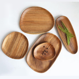 Natural Round Wood Serving Plates