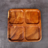Household Kitchen Items Accessories Wooden Serving Plate Set