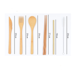 Knife Fork Spoon Chopsticks Eco friendly Utensils bamboo Travel Cutlery Set