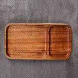 Household Kitchen Items Accessories Wooden Serving Plate Set