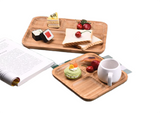 Food Carry Tray Square Bamboo Serving Tray for Hotel, Restaurant, and Household