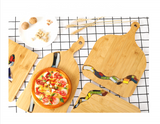 Wholesale Naturaltray Eco-friendly Cheap Bamboo Pizza Serving Tray with Handles