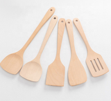 Unpainted Wooden Spoon Shovel Cooking Utensils Kitchen Tools