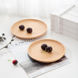 Wholesale Hot Sale Cheap Round Solid Wooden Food Serving Plate