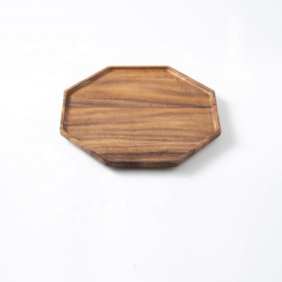 Set of 2 Acacia Wooden Square Trays
