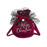 Wholesale Hot Sales Drawstring Christmas Red Velvet Santa Sacks Gift Bags In Bulk