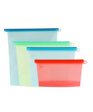 Amazon Hot Selling Food Grade Reusable Silicone Food Storage Bag Leakproof