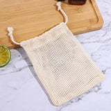 Eco Friendly Cotton Reusable Produce Mesh Bag For Fruits And Vegetable Shopping Bag